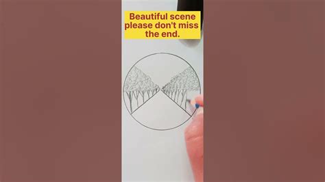 How To Draw A Beautiful Scene In A Very Easy Way Simple Drawing