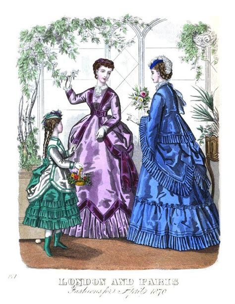 The London And Paris Ladies Magazine Of Fashion 1870 Victorian