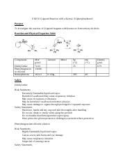 EXP 10 Pre Lab Docx EXP 10 Grignard Reaction With A Ketone