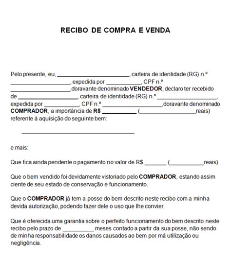 Modelo De Recibo De Compra E Venda Word E Pdf The Best Porn Website