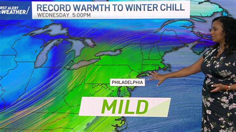 Nbc10 First Alert Weather From Record Warmth To Winter Chill Nbc10 Philadelphia