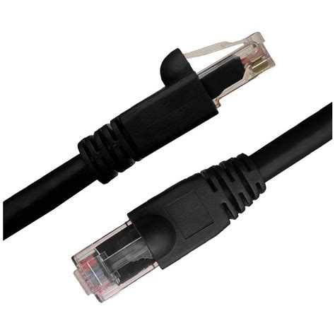 NTW 10 Ft Cat6a Snagless Unshielded UTP Network Patch Cable Black