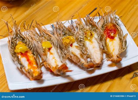 Grilled River Prawn Stock Photo Image Of Thailand Cooked