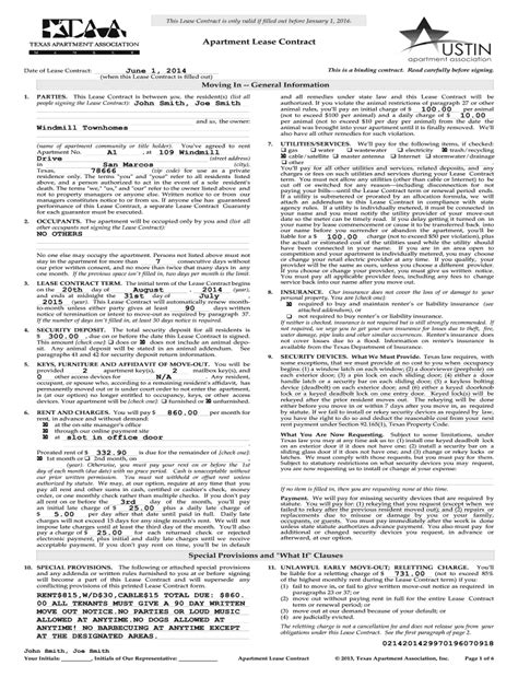 Texas Apartment Association Lease Agreement Pdf Editable Fill Out And Sign Online Dochub