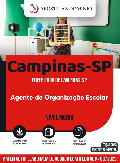 Apostila Prefeitura De Campinas Sp Agente De Organiza O