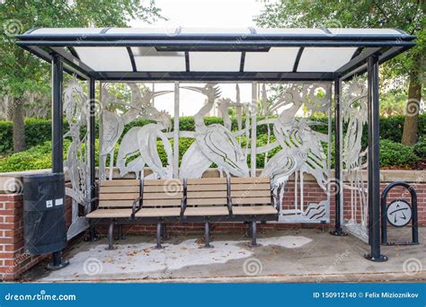 Bus Stop Bench Tallahassee Florida Stock Photo Image Of Stop Public