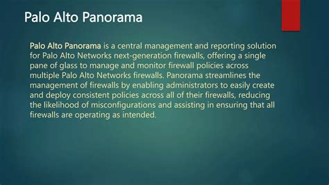 Palo Alto Panorama Management And Reporting Solution For Palo Alto