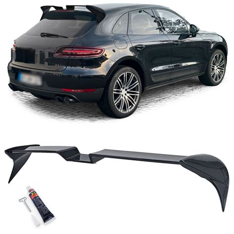 Black Gloss Rear Roof Spoiler Performance For Porsche Macan