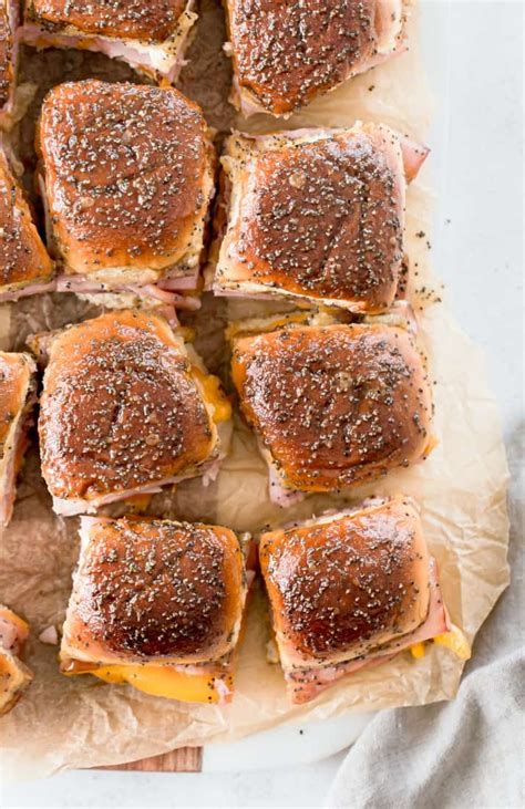 Baked Mini Party Sandwiches With Brown Sugar Glaze