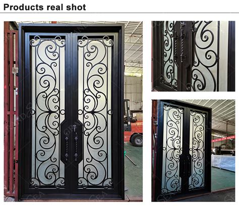 Exquisitely Designed Modern Exterior Arches Double Front Main Wrought Iron Exterior Door Design