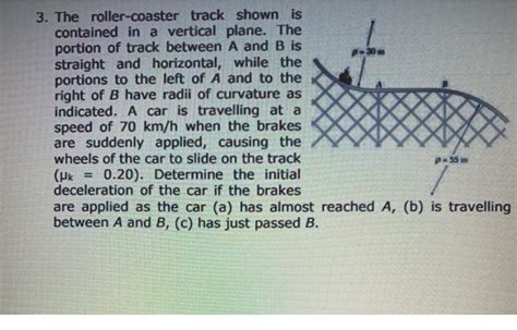 Solved The Roller Coaster Track Shown Is Contained In A Chegg