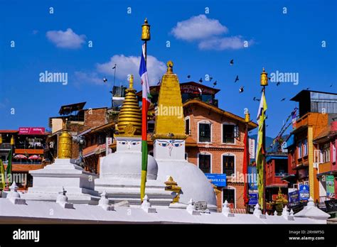 Nepal Kathmandu Valley Buddhist Stupa Of Bodnath Stock Photo Alamy