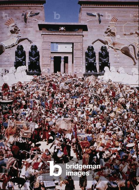 Image Of Exodus Scene On Set Of The Film The Ten Commandments