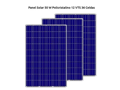 Panel Solar 50 W Policristalino 12 VTS 36 Celdas