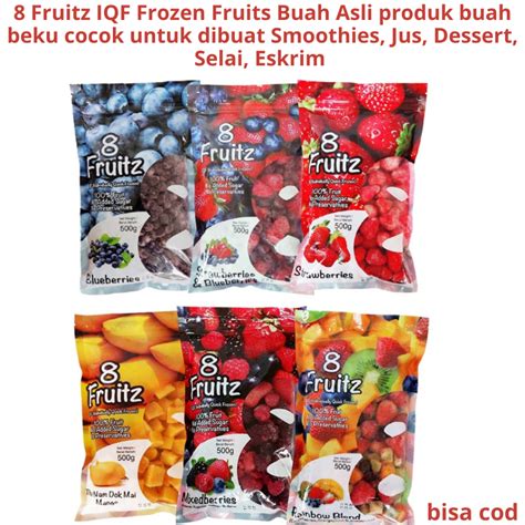 Jual 8 Fruitz IQF Frozen Fruits Buah Asli Produk Buah Beku Cocok Untuk