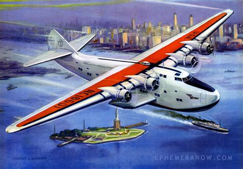 Plan Early Aviation Pan Am Clipper Boeing By Charles Hubbell