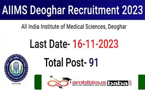 Aiims Deoghar Recruitment