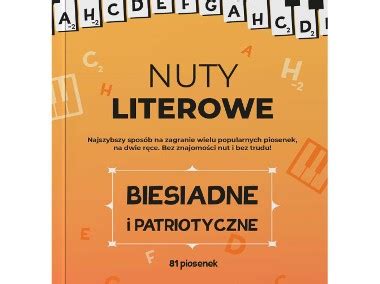 Książka nuty literowe biesiadne i patriotyczne Gratka pl Oferta