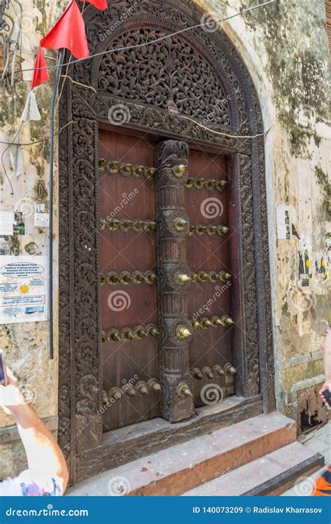 Authentic Wooden Door Close Up Elements Of National Architecture In