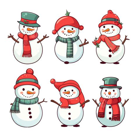 Snowman Sets Christmas Characters Snowman Winter Christmas Snowman