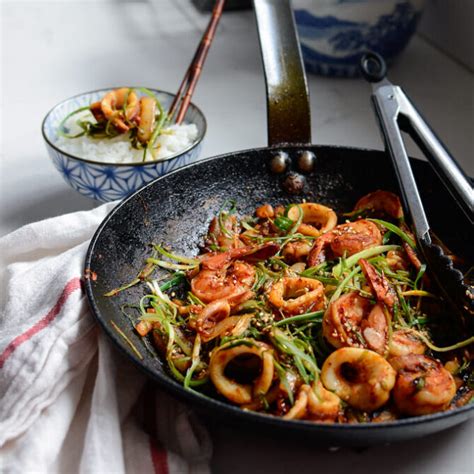 Squid Shrimp Stir Fry With Soybean Paste Beyond Kimchee