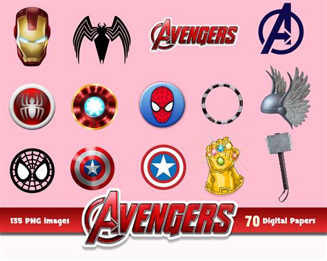 Kit Digital Los Vengadores De Marvel Para Imprimir Etsy México