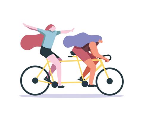 Tandem Bicycle Vector Art & Graphics | freevector.com