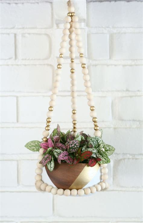 Diy Beaded Plant Hanger Hanging Candles Diy Plant Hanger Hanging