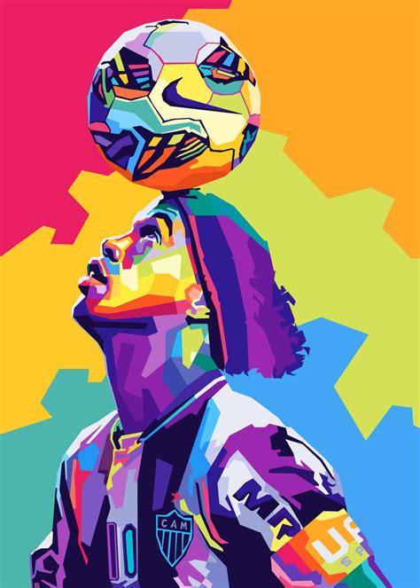 Ronaldinho Wpap Pop Art Poster Picture Metal Print Paint By Andrew