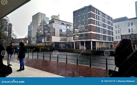 Streets of Rotterdam editorial stock image. Image of cloudy - 184723179