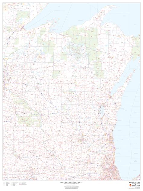 Mapsherpa Wisconsin Zip Code Map Mapsherpa