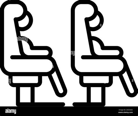 Airplane Seats Icon Outline Vector Plane Seat Aircraft Chair Stock Vector Image And Art Alamy