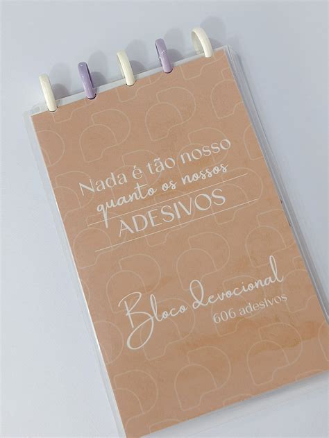 Bloco de adesivos Devocional Papelaria Algodão Doce