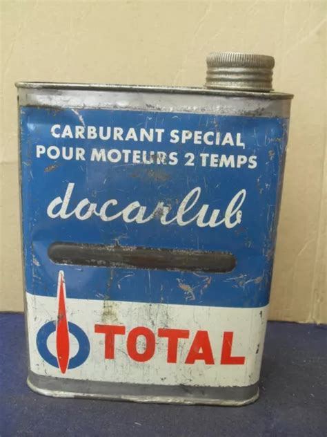 Bidon Ancien Huile Garage Total Docarlub Moteur Temps Logo De