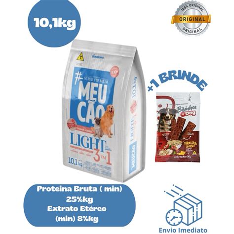 Racao Light Para Caes - Ração Para Cães/Cachorro Super Premium Meu Cão Light 3 em 1 Carnes ...