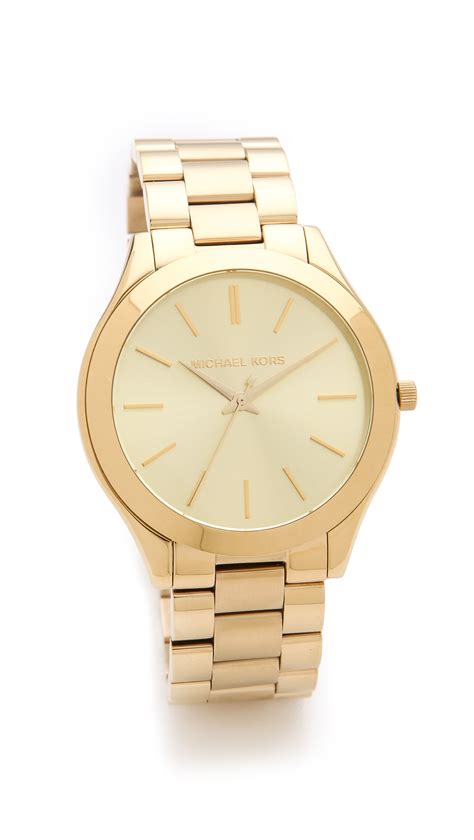 Michael Kors Slim Runway Watch Gold In Gold Lyst