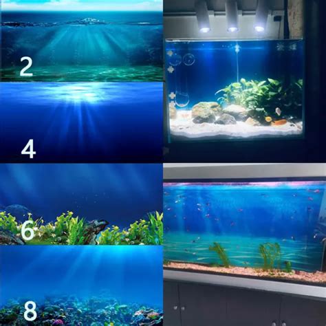 DIY 3D FISH Tank Background HD Seabed Landscape Aquarium Backdrop ...