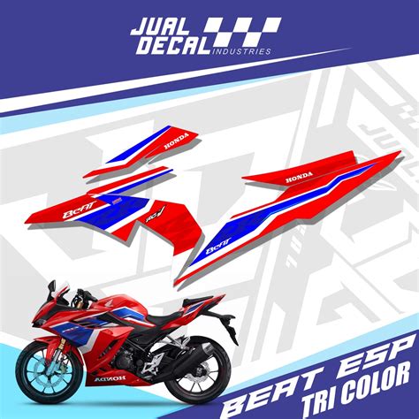 Jual Striping Beat Variasi Tricolor Fireblade Hrc Livery Stiker Sticker