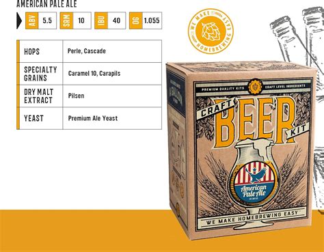 Craft A Brew American Pale Ale Kit de fabricación de cerveza Haz