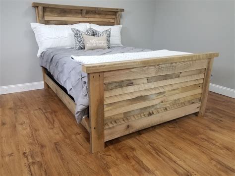 Buy Custom Reclaimed Barnwood Headboard Set Made To Order From Deer