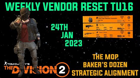 The Division 2 WEEKLY VENDOR RESET TU16 LEVEL 40 WITH COUNTDOWN