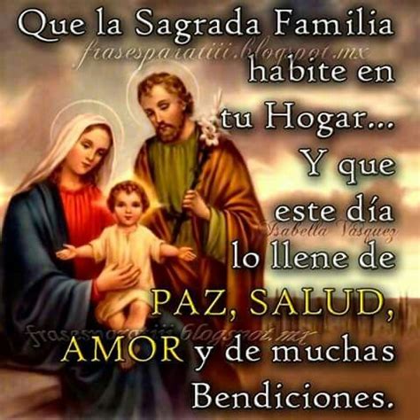 La Sagrada Fam Lia Nos Bendiga Catholic Prayers In Spanish Boy