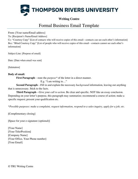 Free Printable Professional Email Templates [PDF, Word] Examples