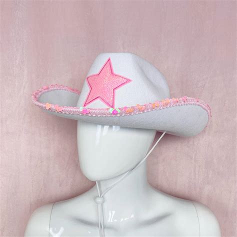 Pre Owned Pink Star Cowgirl Hat Grailed