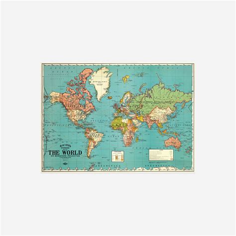 World Map Vintage Poster – The Photohouse