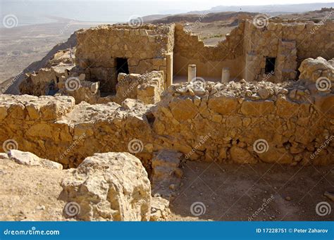 Ruins Of Ancient Fortress Masada Israel Stock Image Image Of Park