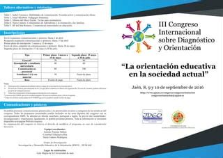 III Congreso Internacional sobre Diagnóstico y Educación La