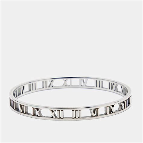 Tiffany And Co Atlas Sterling Silver Bangle Bracelet Tiffany And Co The