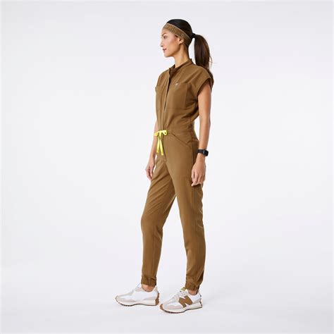 Womens Rafaela Cargo Scrubjumpsuit™ Earth · Figs