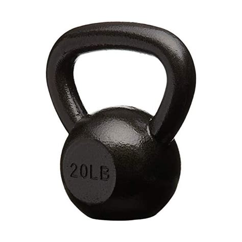 Amazon Basics Cast Iron Kettlebell With Enamel Finish 20 Pound Black